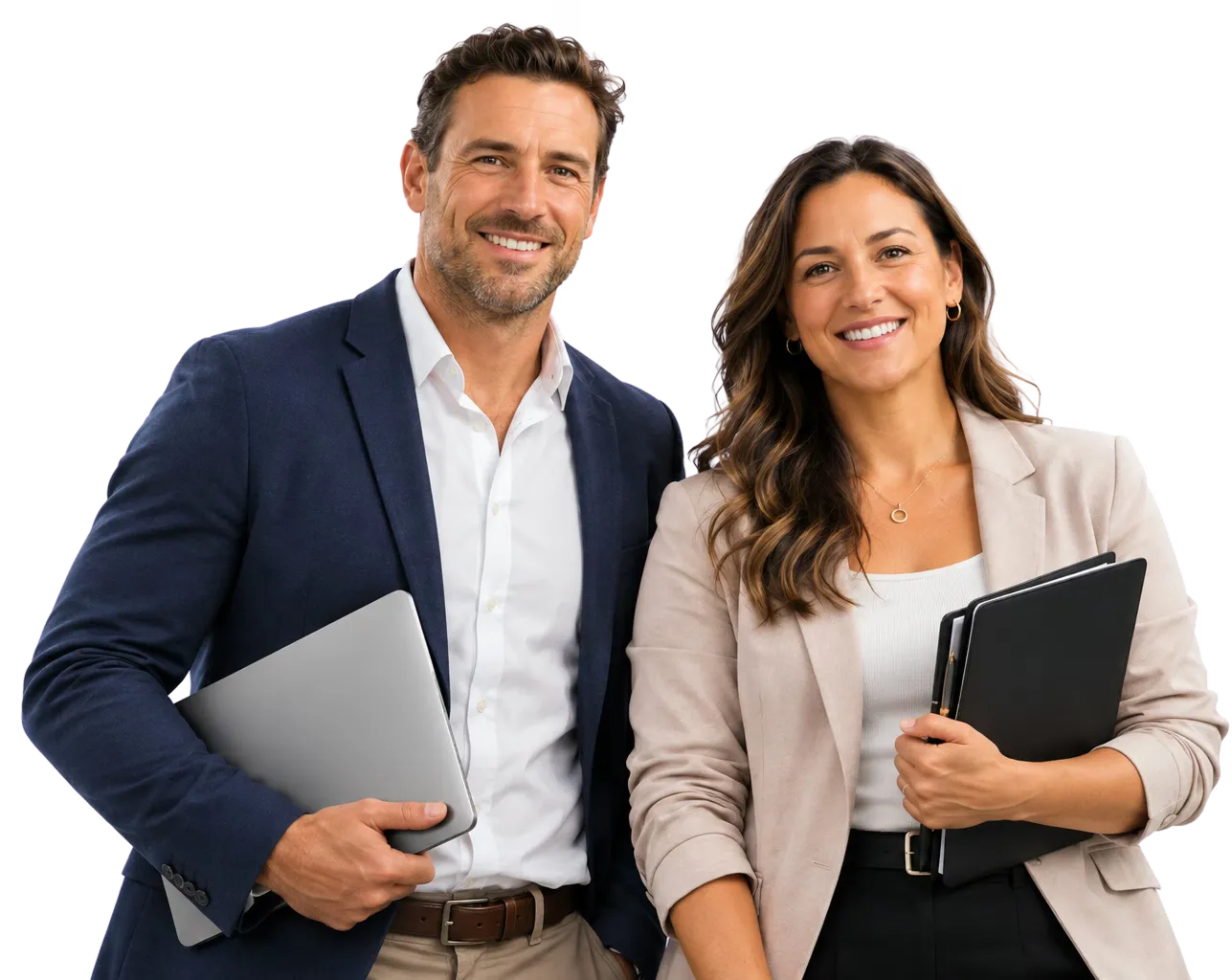 Two financial advisers