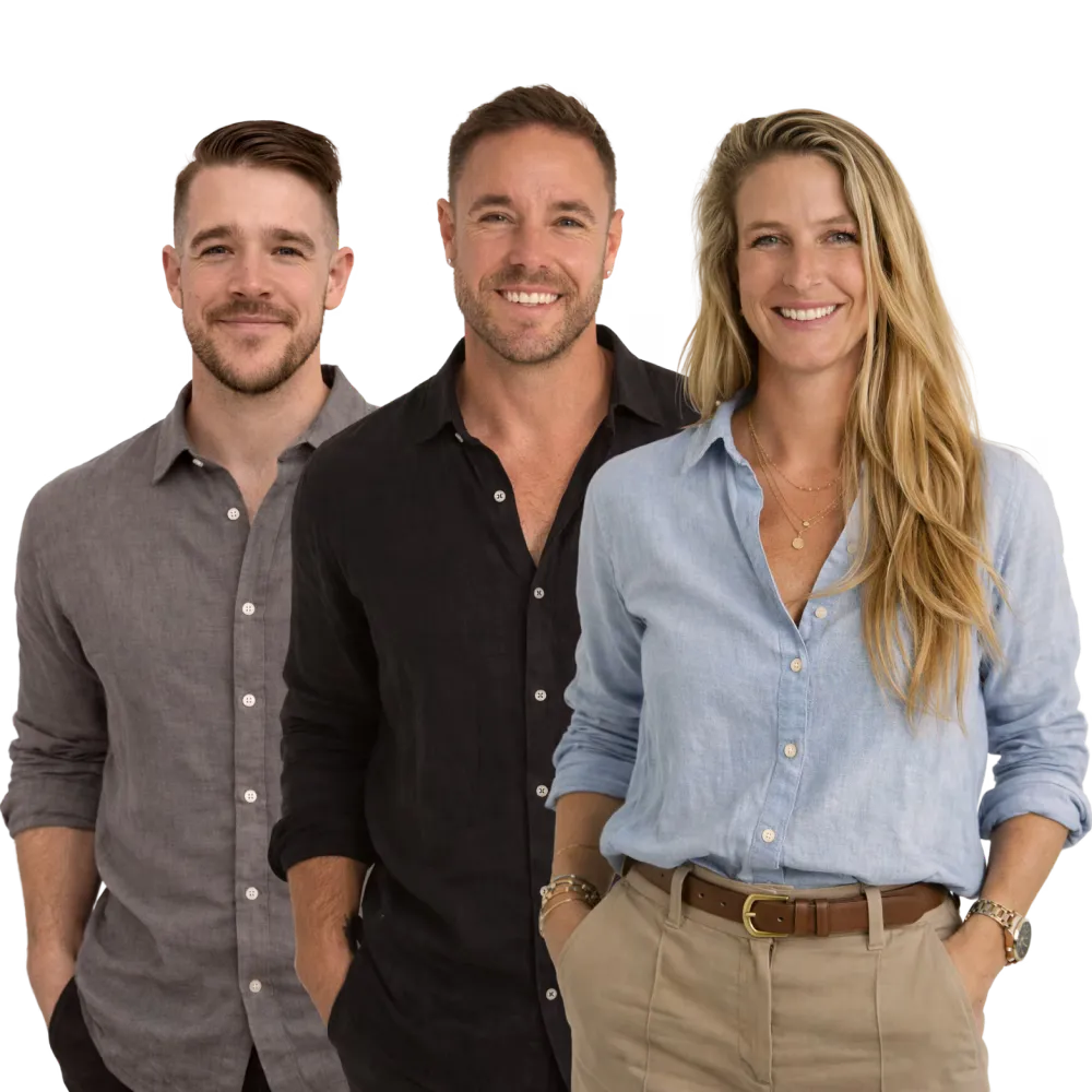 Carl, Aidan and Charlotte, the SortMe team